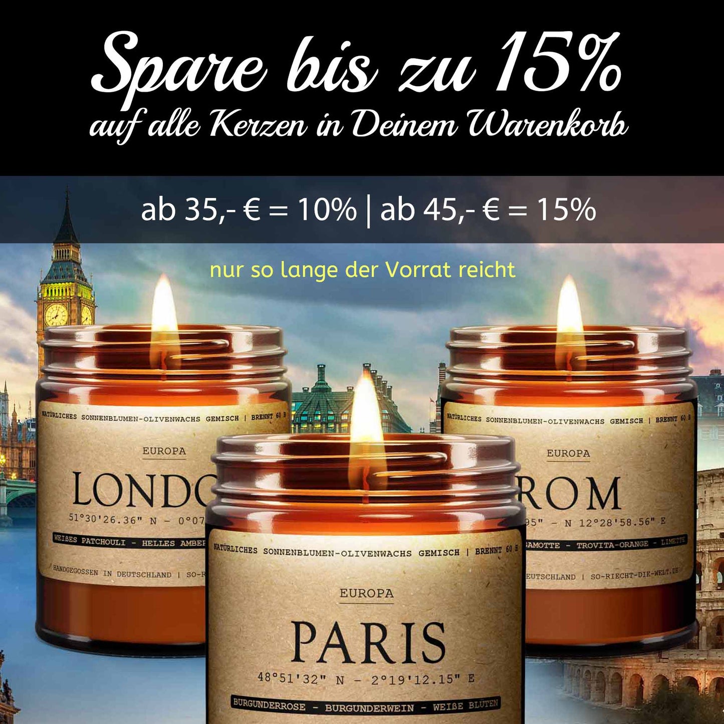 Aloe Vera & Klee Kerze - Best Scents Edition