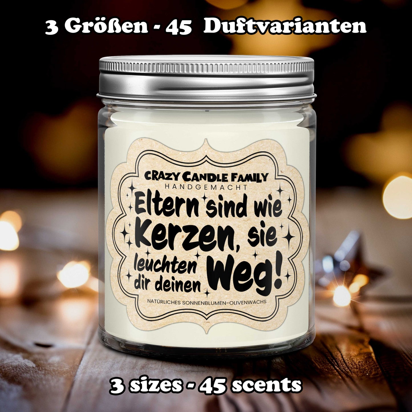 Eltern sind wie Kerzen, sie leuchten dir deinen Weg. Eltern Geschenke für Frauen Papa Mama Geschenk personalisiert Geschenk Geburtstag