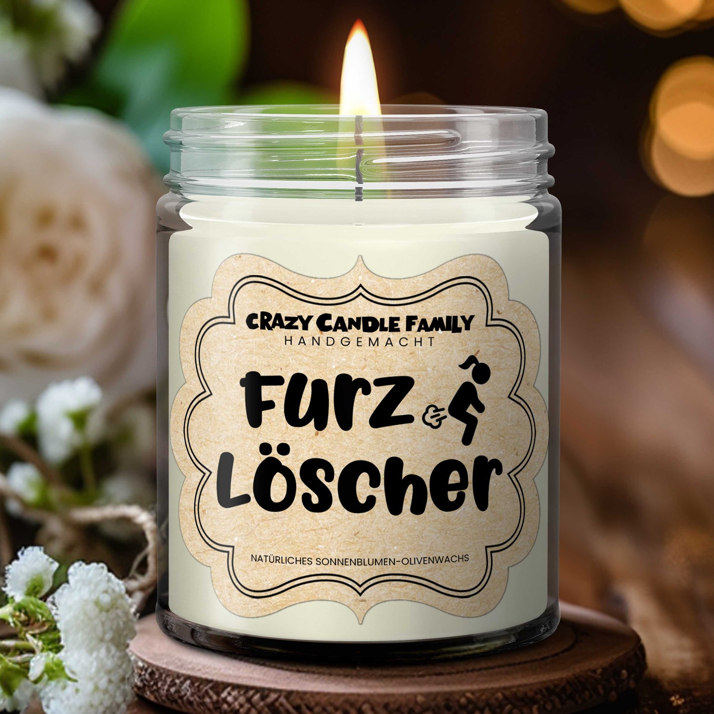 Furz Löscher - lustige Geschenk Kerze für sie Geschenke für Freunde handgemacht verschenken für Frauen Duftkerze zum Geburtstag