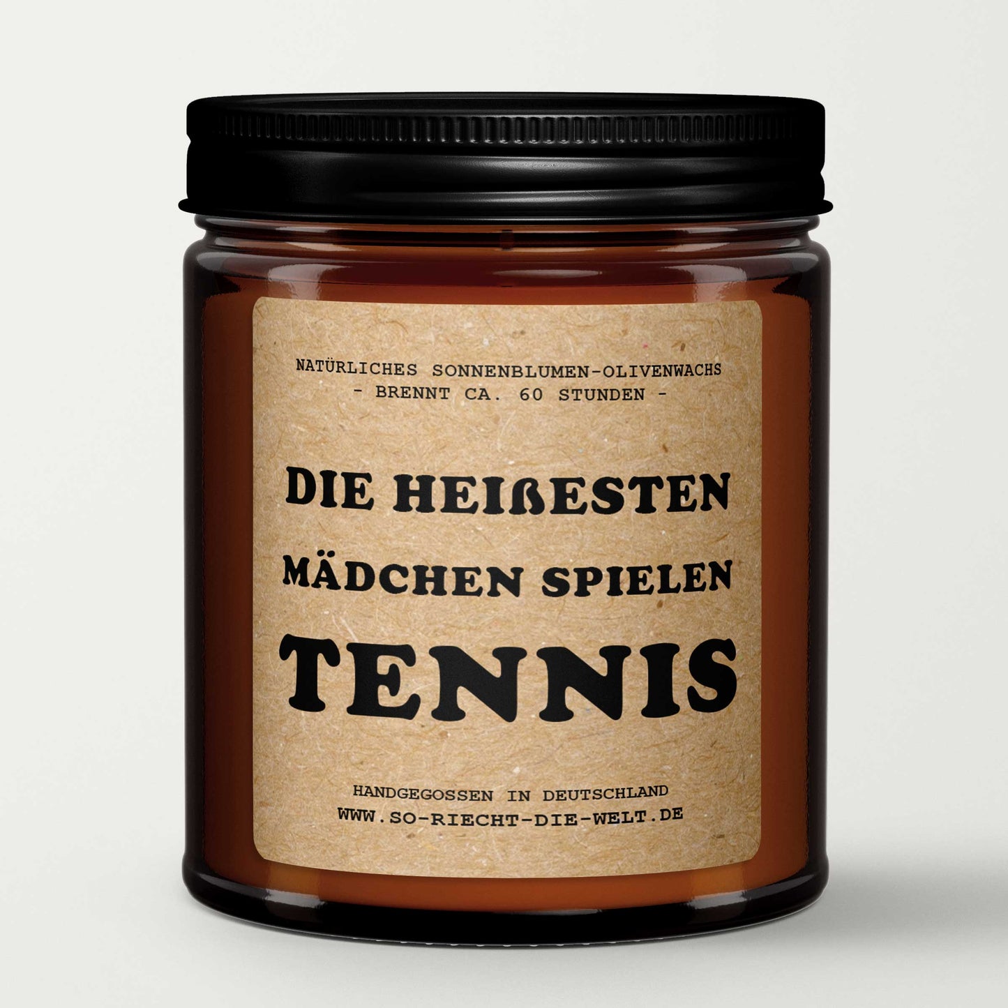 Die heißesten Mädchen spielen Tennis - Duftkerze, Kerze, Freundin Geschenk, Sport, Geburtstagsgeschenk für Freundin, Freund