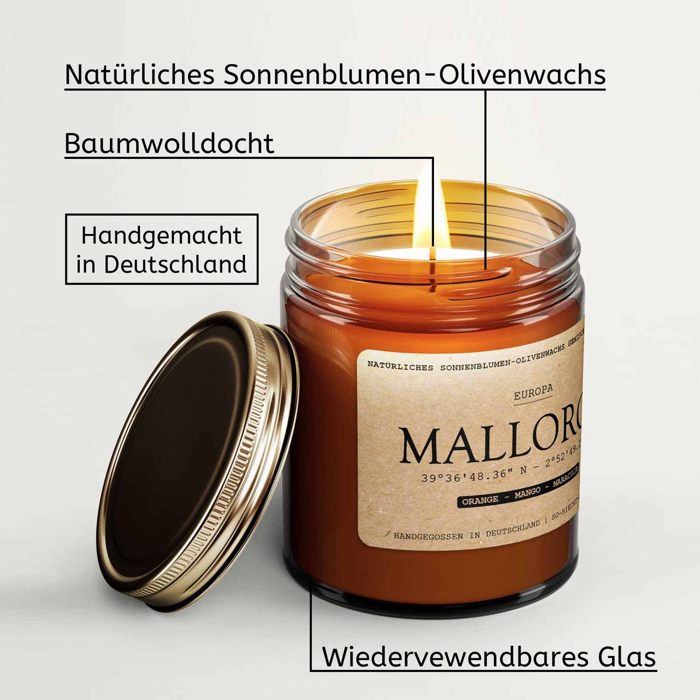 Herbstspaziergang Kerze - Waldduft | Regentropfen | Gras