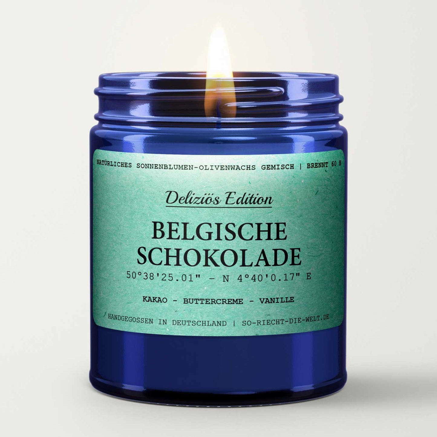 Belgische Schokolade Duftkerze - Deliziös Edition - Kakao | Buttercreme | Vanille