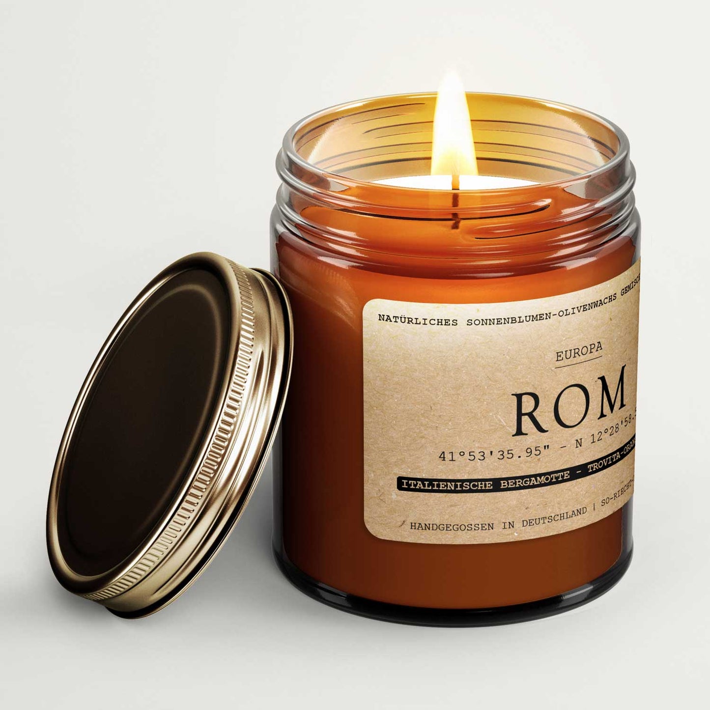 Rom Kerze - Italienische Bergamotte | Trovita-Orange | Limette