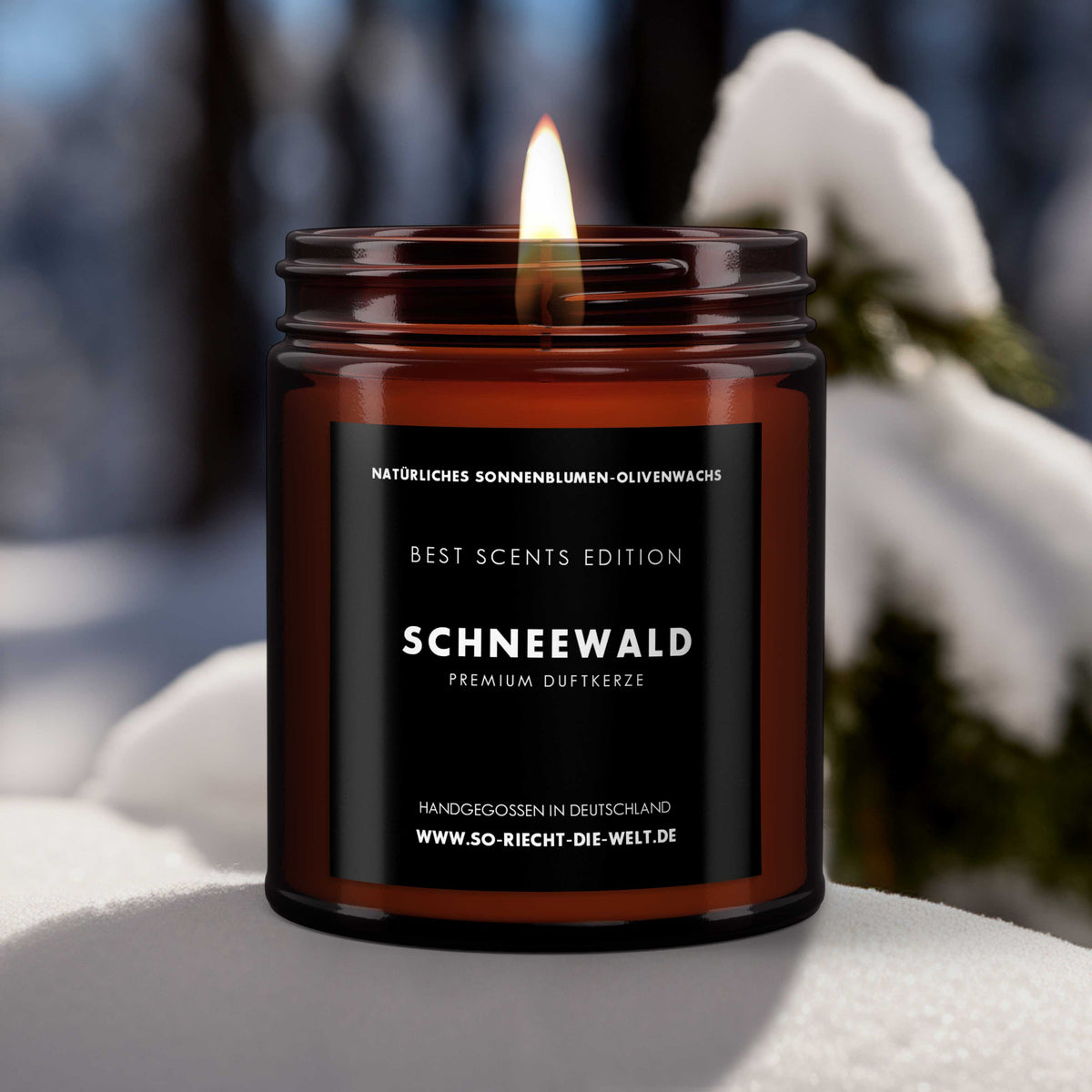 Schneewald Kerze