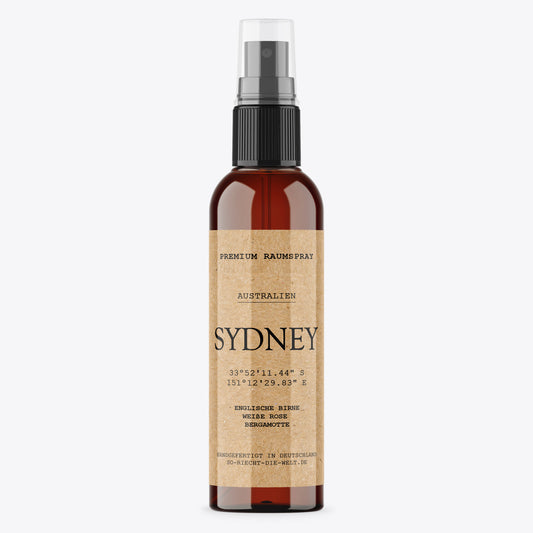 Sydney Raumspray - Englische Birne | Weiße Rose | Bergamotte