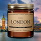 London Duftkerze - weißes Patchouli | helles Amber | Kaschmirholz