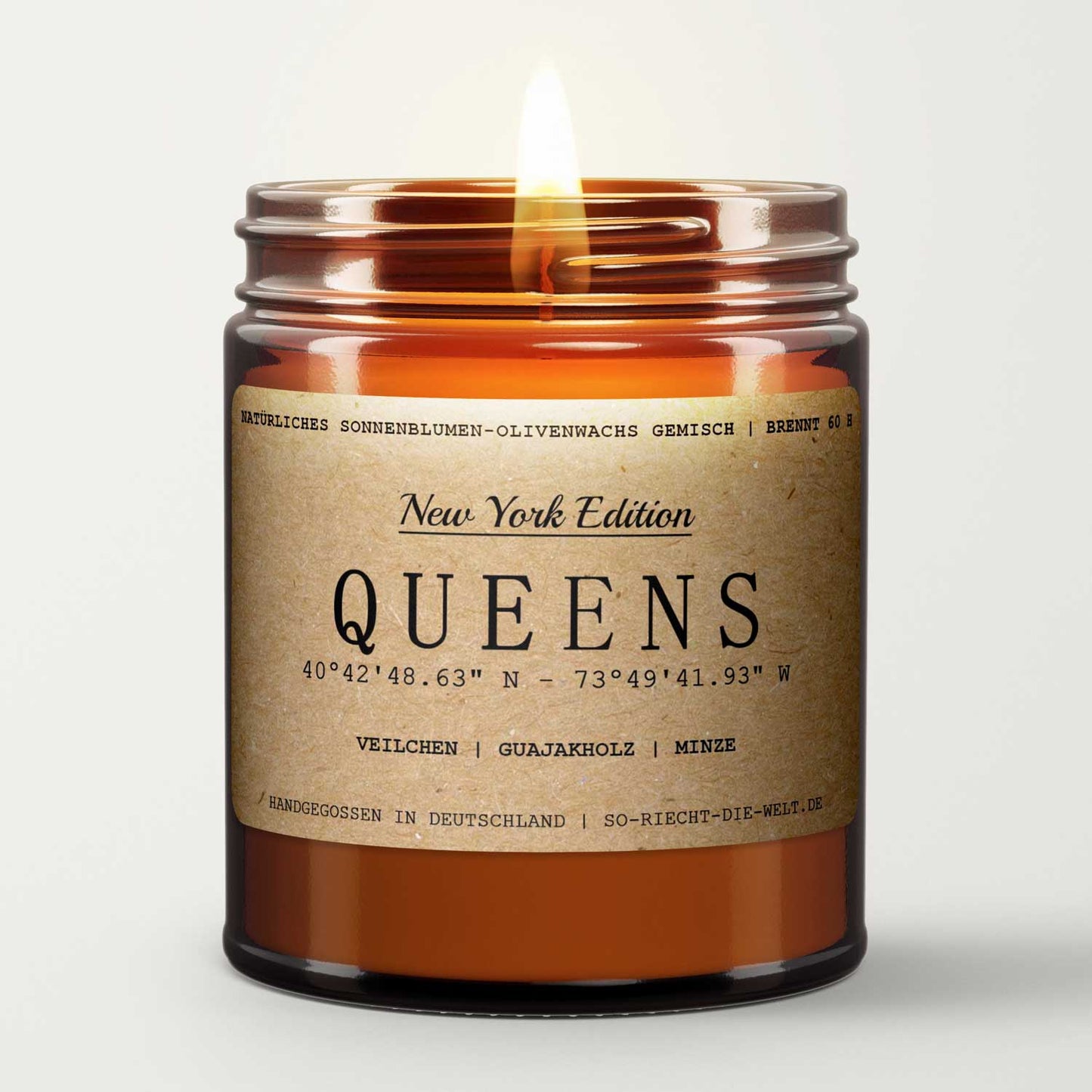 Queens Kerze - New York Edition - Veilchen | Guajakholz | Minze
