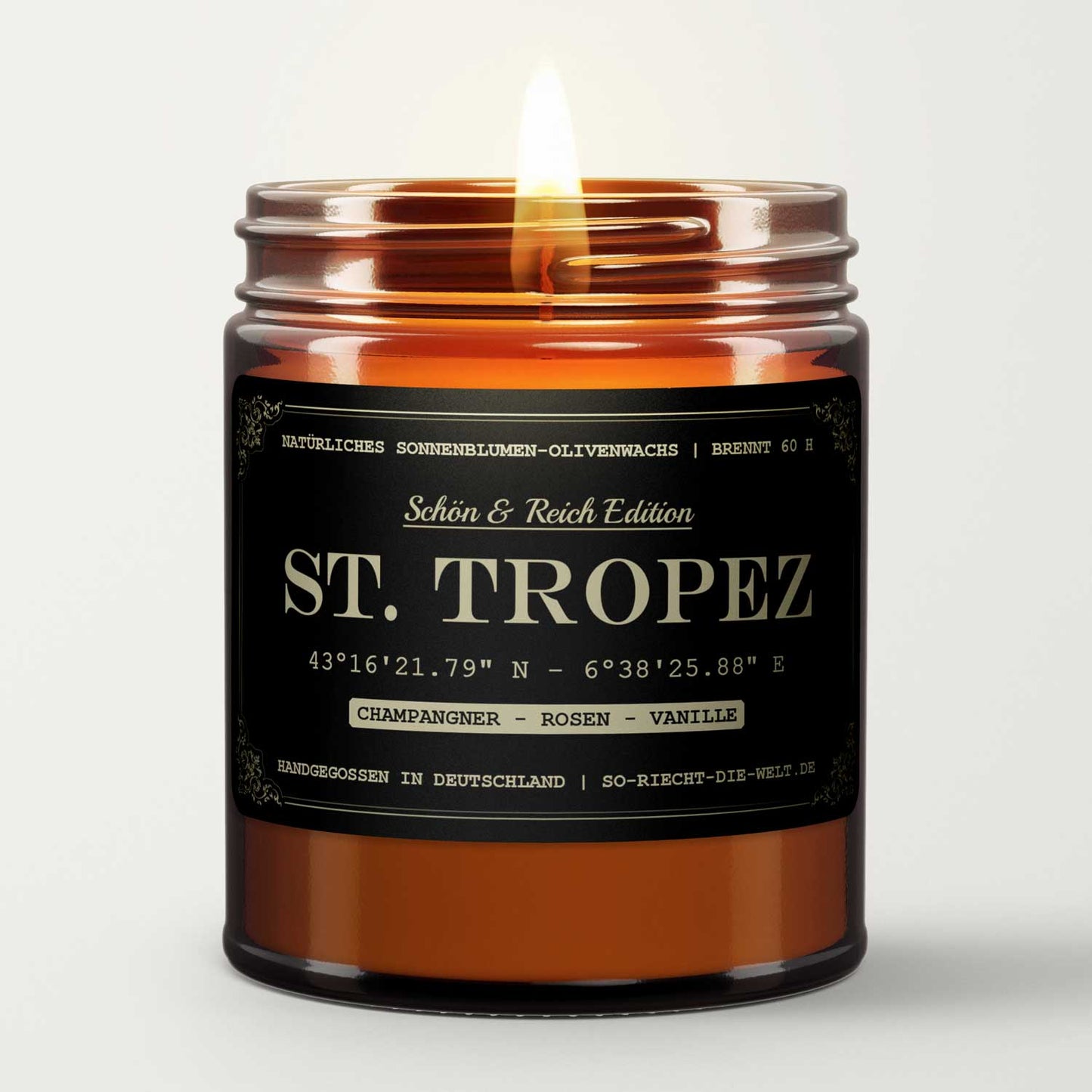 Saint Tropez Kerze - Schön & Reich Edition - Champagner | Rosen | Vanille
